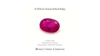 0.535cts Natural Red Ruby