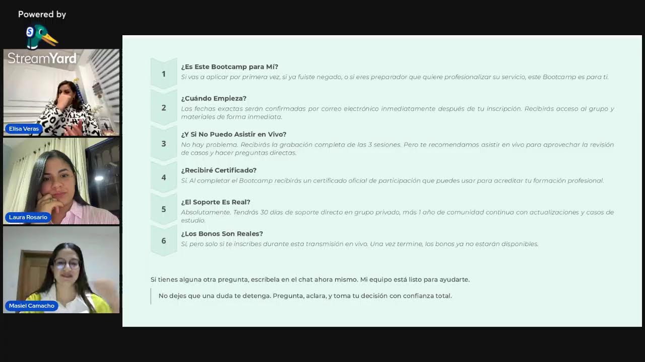 Masterclass: Entrevista Bajo Fuego: Para tu Visa B1/B2