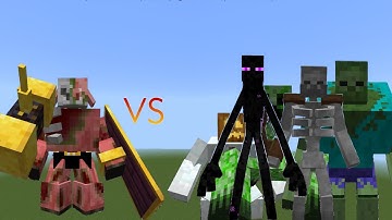 Mutant Zombified Piglin vs Mutant Beasts - Minecraft Mob Battle