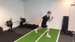Jump lunges with stop