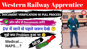 Western Railway Apprentice Document Verification #apprentice #video