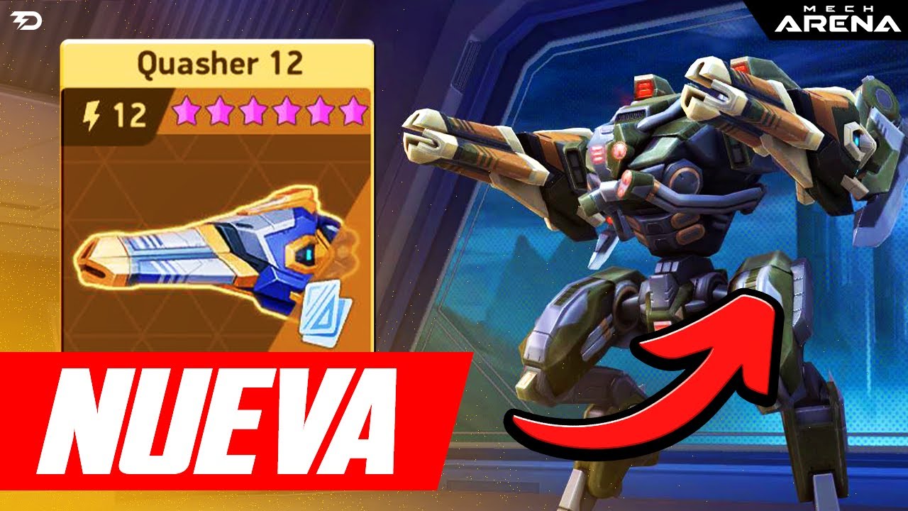 ¡PROBAMOS LA NUEVA QUASHER 12! 🔥Análisis, Diseño, Implantes & Gameplay ✅| Mech Arena