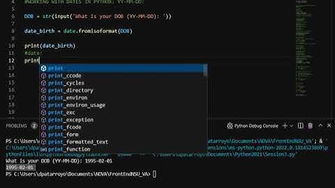 Dates in Python YY-MM-DD