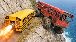 Full Loaded Zombies Bus Attack 😨 Deadly Cliff Crash! No Brakes | BeamNG.drive #326 screenshot 2