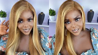 The Best Affordable Balayage Honey Blonde Straight Lace Front Wig Install & Style Ft. Zlike Hair