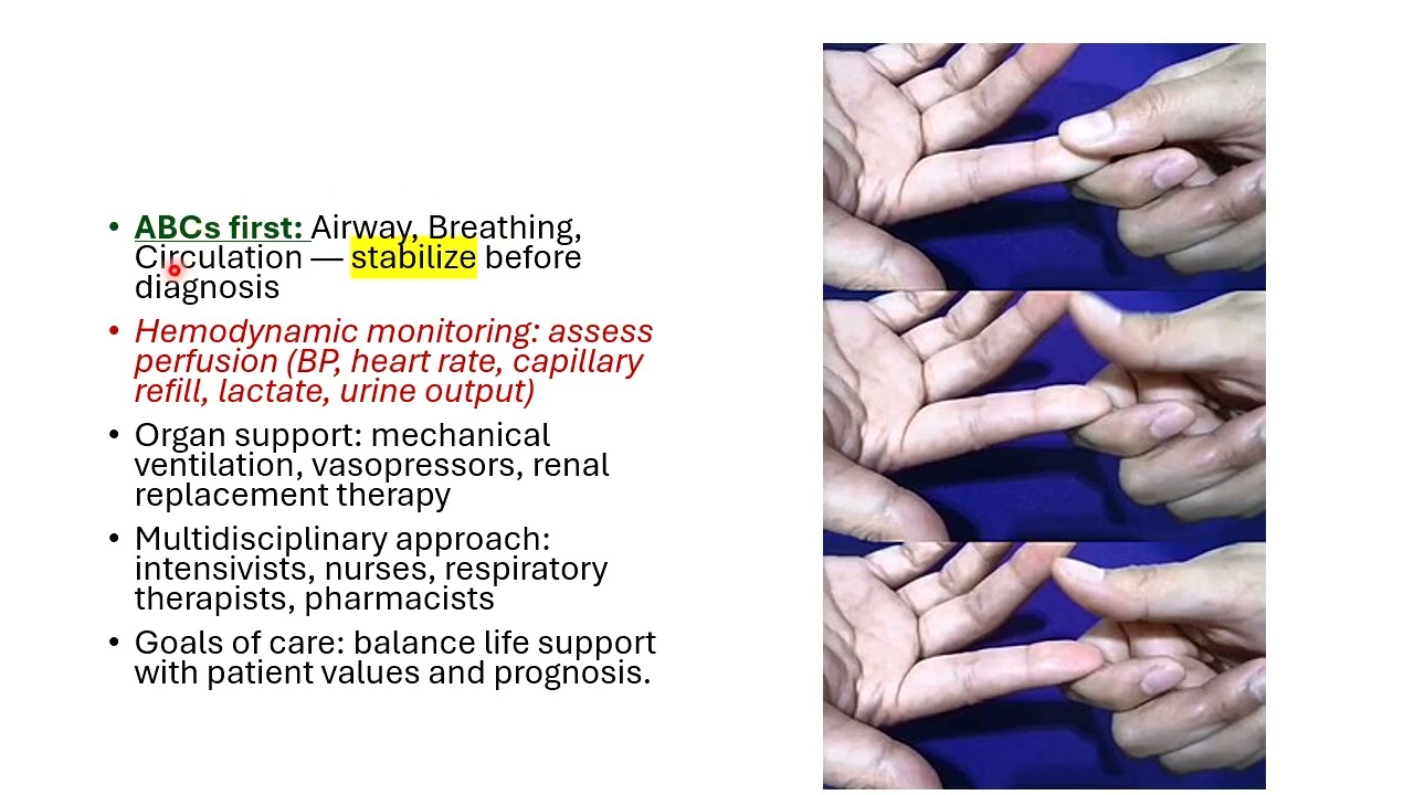L8. Principles of Critical Care Medicine – Major Manifestations of Critical Illness, Shock & Sepsis