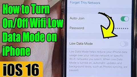iOS 16: How to Turn On/Off Wifi Low Data Mode on iPhone