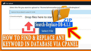 How to find and replace any keyword in your database via cPanel?