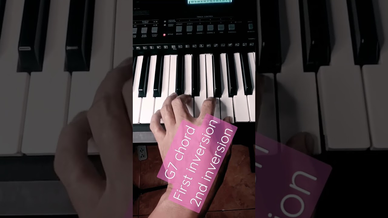 keyboard G7 chord, chord G7, G seven