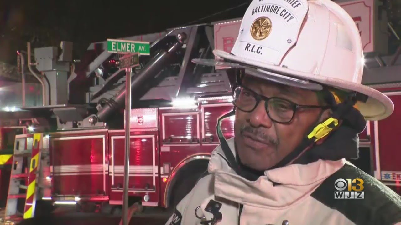 Firefighters battle two-alarm fire in Northwest Baltimore - YouTube