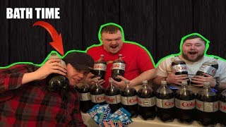 DIET COKE MENTOS BATH CHALLENGE FAILED