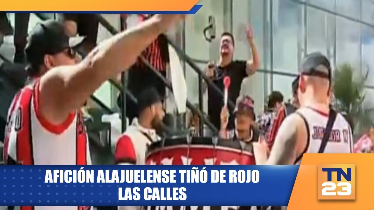 Afición Alajuelense tiñó de rojo las calles