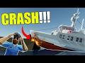 Car Ferry Full Of Passengers Crashes Into an Island!!! (Stormworks Multiplayer)