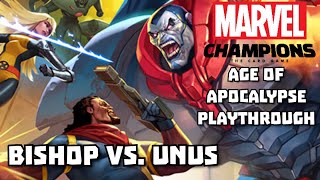 Marvel Champions LCG Age of Apocalypse Playthrough Bishop vs. Unus