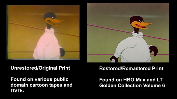 To Duck Or Not To Duck (1943) - restored and unrestored print comparison