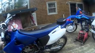 2005 YZ250F and 2002 WR250F Cold Start After Washing