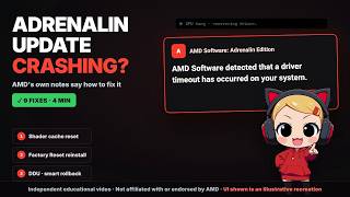 AMD Adrenalin Update Crashing Games? 9 Verified Fixes (Driver Timeout, Black Screen, CTD) screenshot 2
