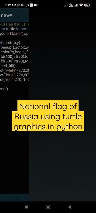 National Flag of Russia using Python! #shorts ,#python3 ,#python ,# ...