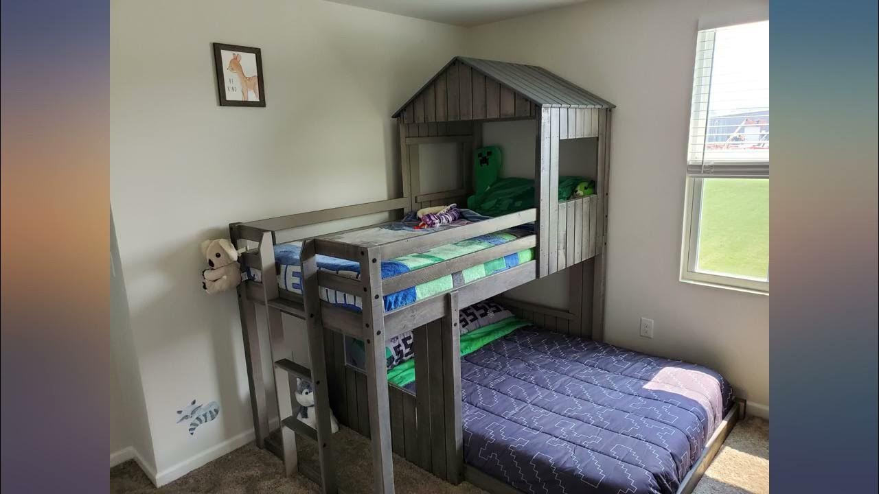 DONCO Twin over Full Campsite Loft BUNKBED Rustic Dirty Grey review