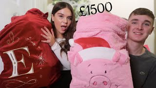 HUGE £1500 *LUXURY* CHRISTMAS GIFT SWAP WITH MY BOYFRIEND !!