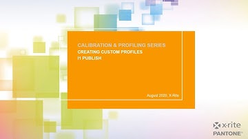 Creating Custom Profiles | X-Rite