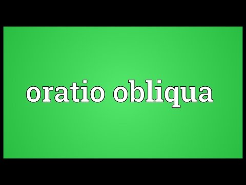 Oratio obliqua Meaning