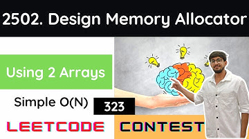 Leetcode 2502 Design Memory Allocator - Hindi