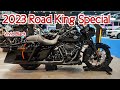 Road king special 2023 vivid black walkaround close up details