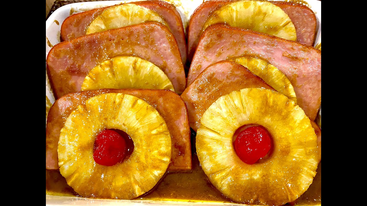 Jamón de Cerdo Glaseado con Piña y Cerezas YouTube