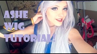 Ashe Wig Tutorial - Corte e Modelagem, Peruca Ashe League of Legends Cosplay