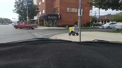 Postmates delivery robot in action