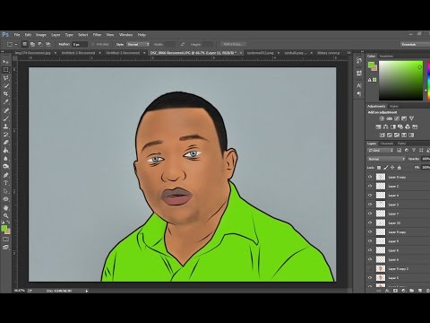 Fahamu jinsi ya kutengeneza cartoon kwa adobe photoshop PART ()