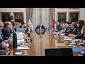 El gobernador encabezó una nueva reunión de gabinete con foco en la gestión y la seguridad en escuel