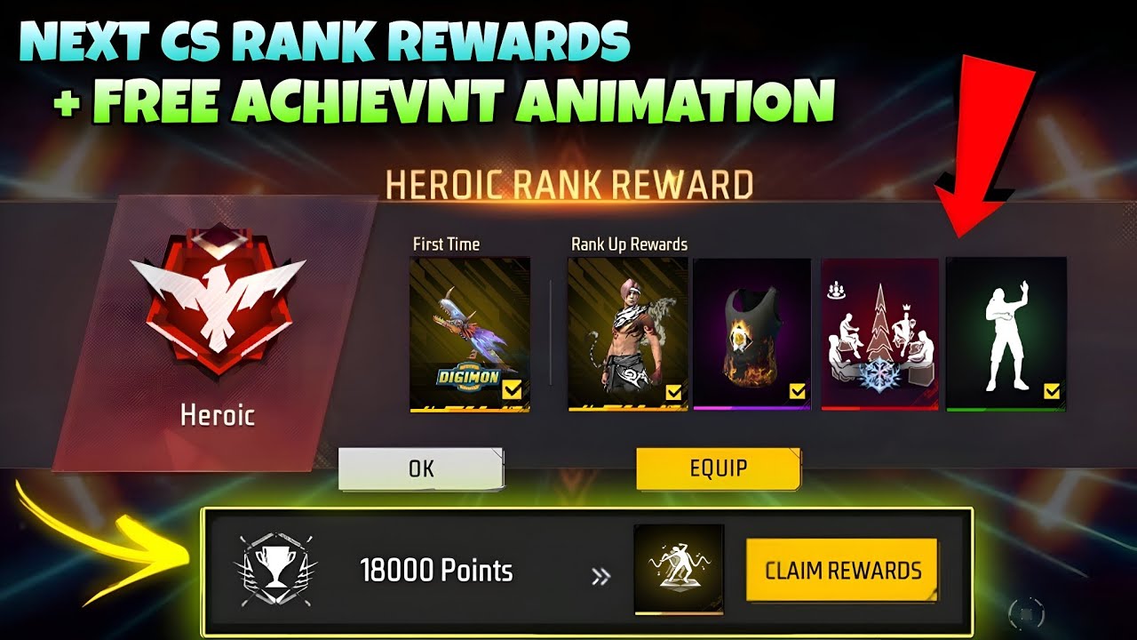 Cs Rank Season 34 all Exclusive Rewards || 😱Free Achievement Animation ...