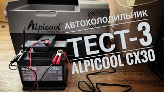Тест-3. Работа НЕохлажденного (!!!) автохолодильника Alpicool CX30 от аккумулятора 12 в