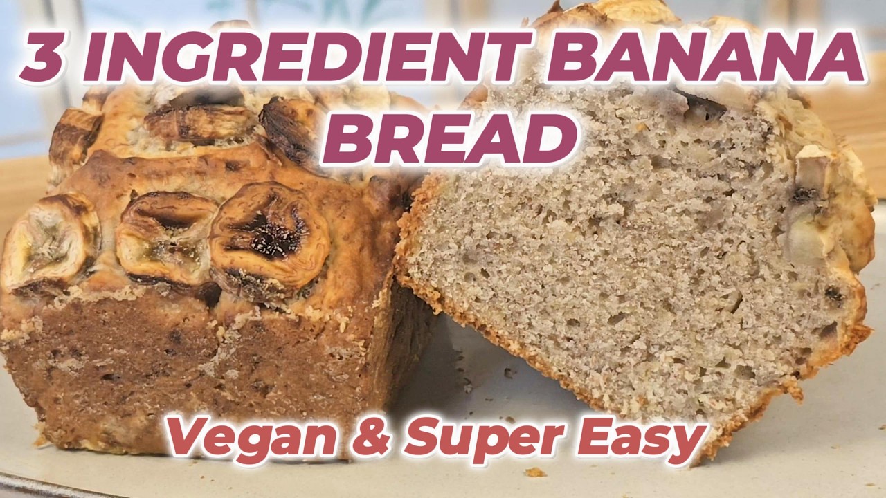 Only 3 Ingredients?! The easiest vegan banana bread