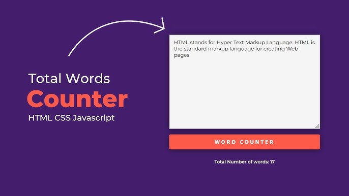 Word and Character Counter using HTML CSS and JavaScript - GeeksforGeeks