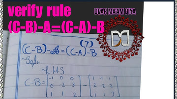 using Associative Law under substraction  and multiplication to Verify rule (C-B)-A=(C-A)-B