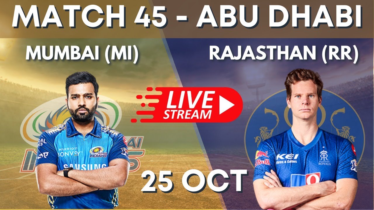 🔴LIVE RR vs MI SCORECARD | IPL 2020 - 45th Match | Rajasthan Royals vs Mumbai Indians