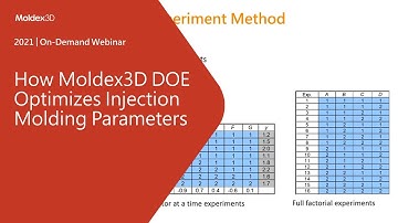 How Moldex3D DOE Optimizes Injection Molding Parameters｜Intro