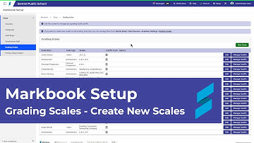 Markbook Setup | Grading Scales - New Scales