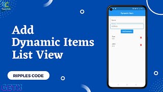 Add Dynamic Items to ListView in Flutter using GetX || Flutter || GetX