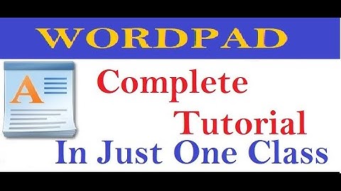 wordpad tutorial