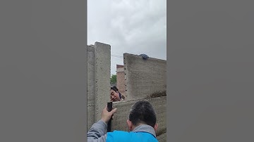 Install Precast Concrete Fence #Smartwork #technology #tool #machinery #viral #shortvideo