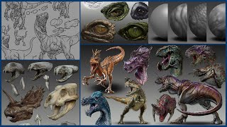 공룡(크리처) 그리기 7일 완성 루틴: 스케치부터 채색까지 / How to Draw Dinosaurs screenshot 3