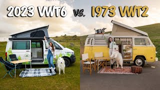 Vintage T2 Van vs. VW T6 Camper