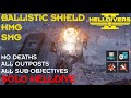 Helldivers 2  shield x hmg  automaton solo helldive w commentary  almost clear no deaths