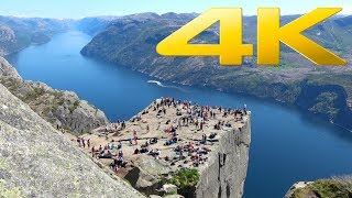 4K | Preikestolen Cliff (Pulpit Rock) in Norway