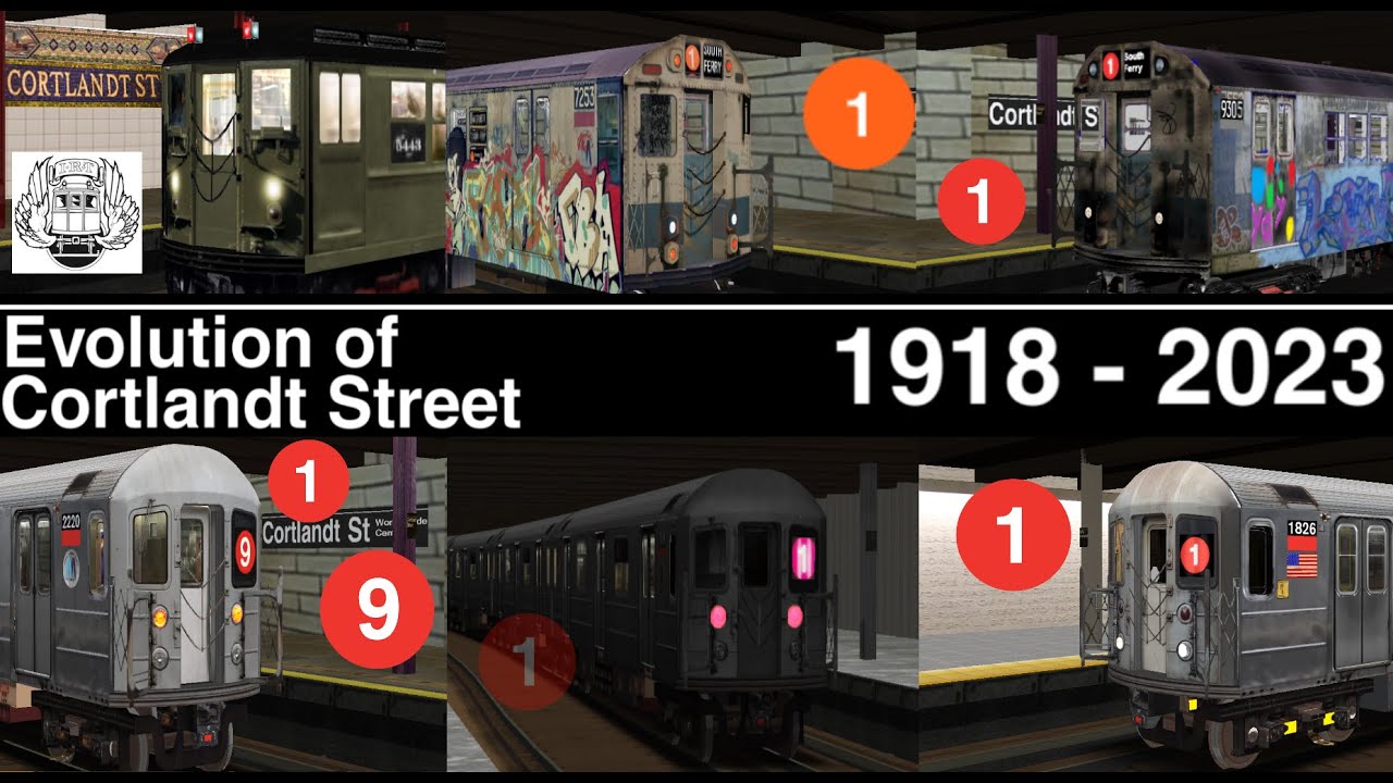 Openbve Evolution of Cortlandt Street  IRT 1 9 1918 - 2023