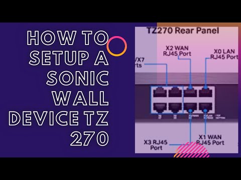 How to setup a Sonic Wall device TZ 270